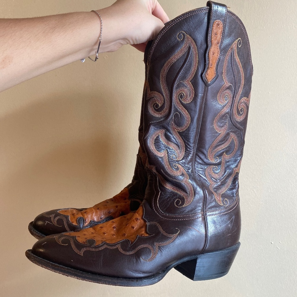 Nocona Ostrich Leather Western Boots
